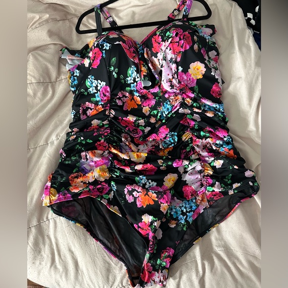 torrid Swim Torrid Ruffled Floral One Piece Swimsuit Poshmark